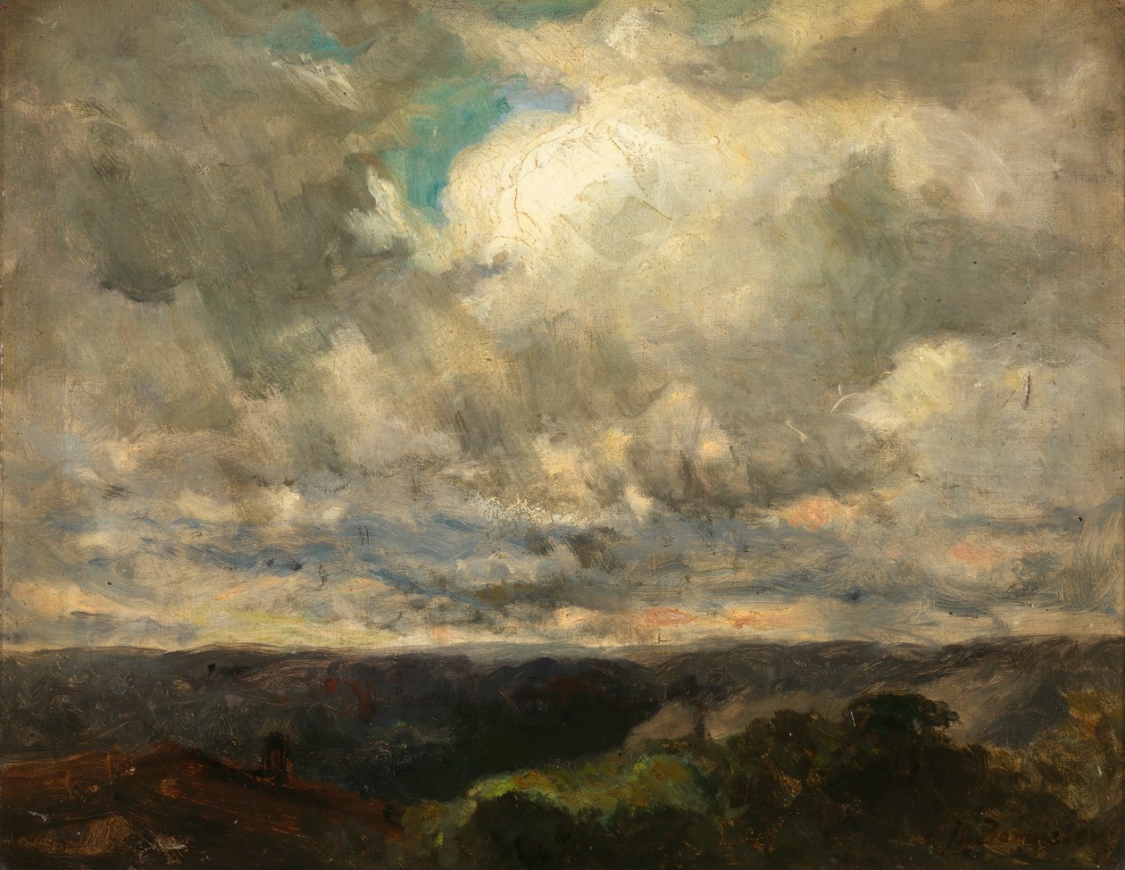 Untitled Landscape, Cloudy Sky by Edward Mitchell Bannister