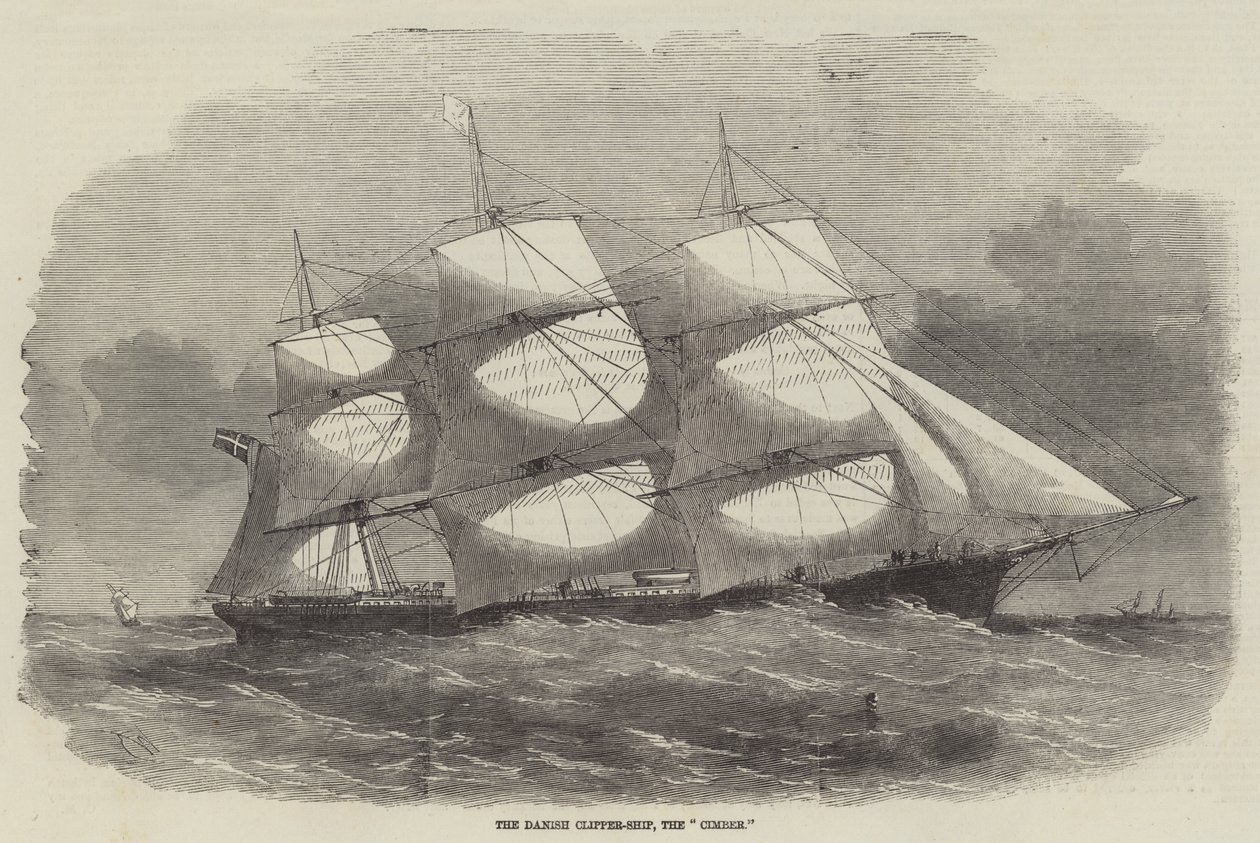 The Danish Clipper-Ship, the Cimber by Edwin Weedon