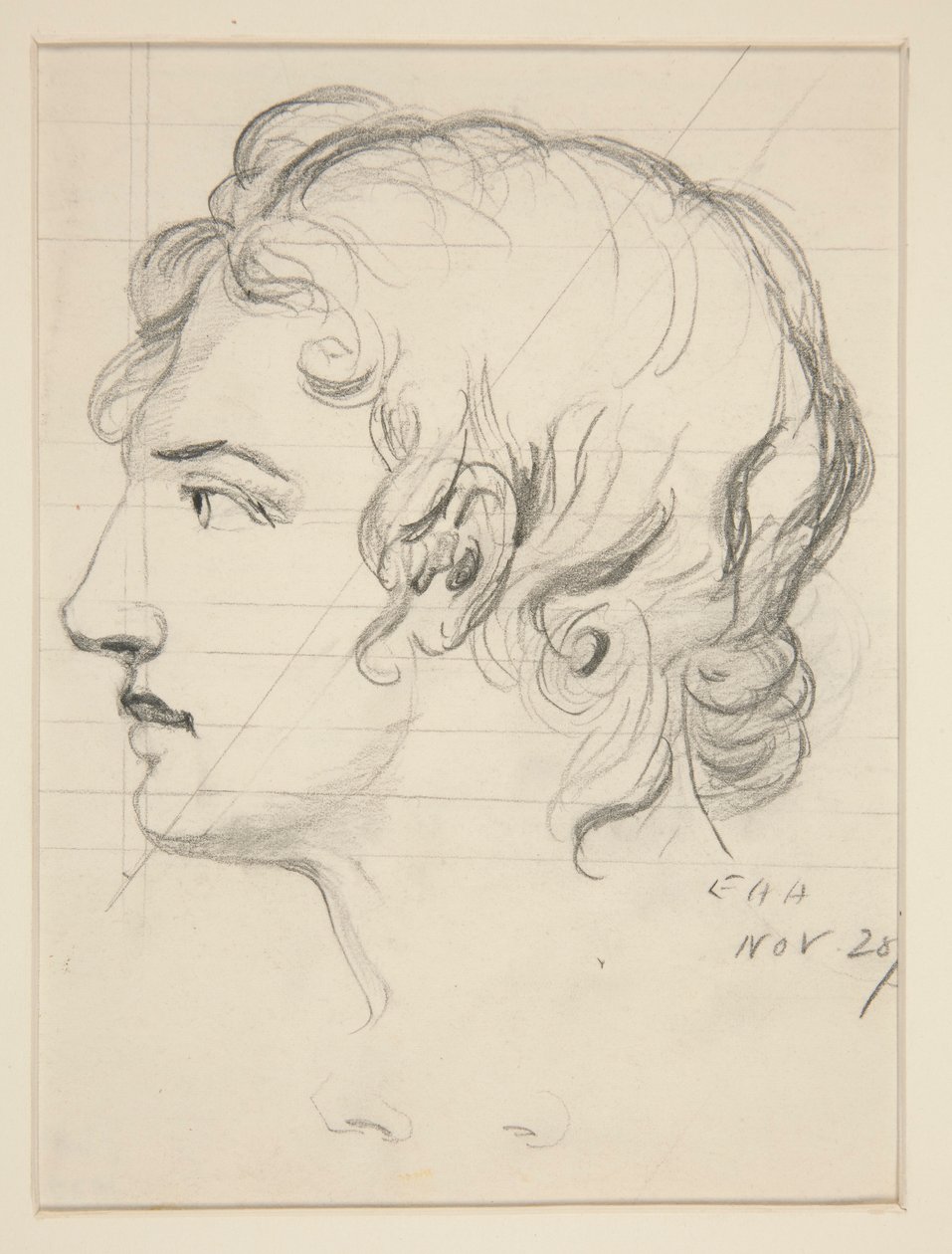 Male Head by Edwin Austin Abbey