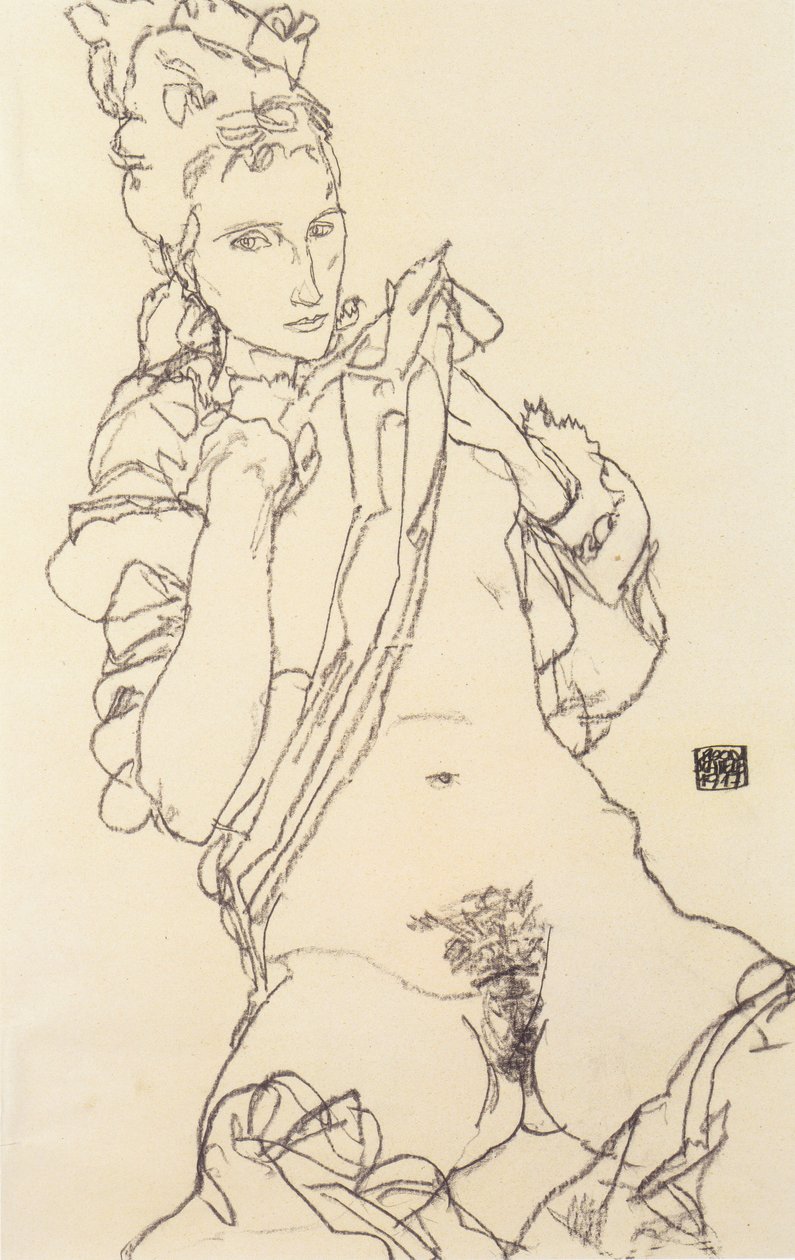 Female Nude by Egon Schiele