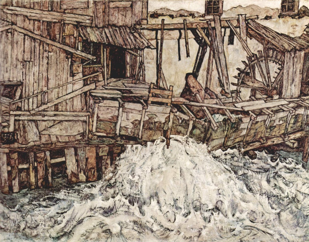 Old Mill by Egon Schiele