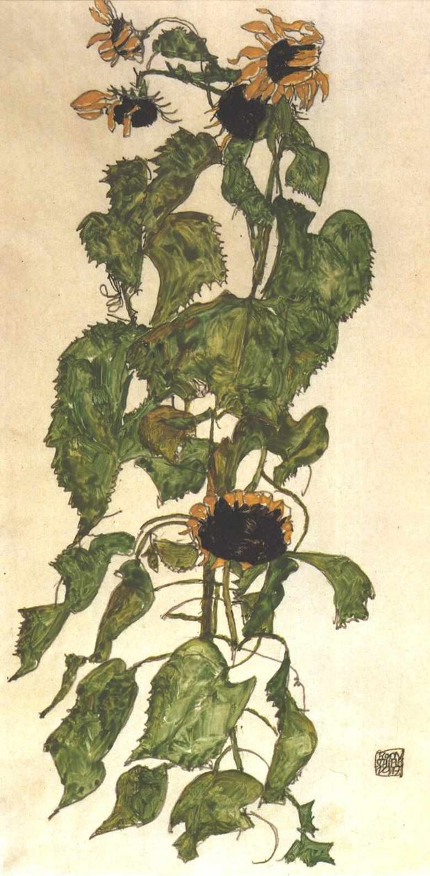 Sunflowers by Egon Schiele
