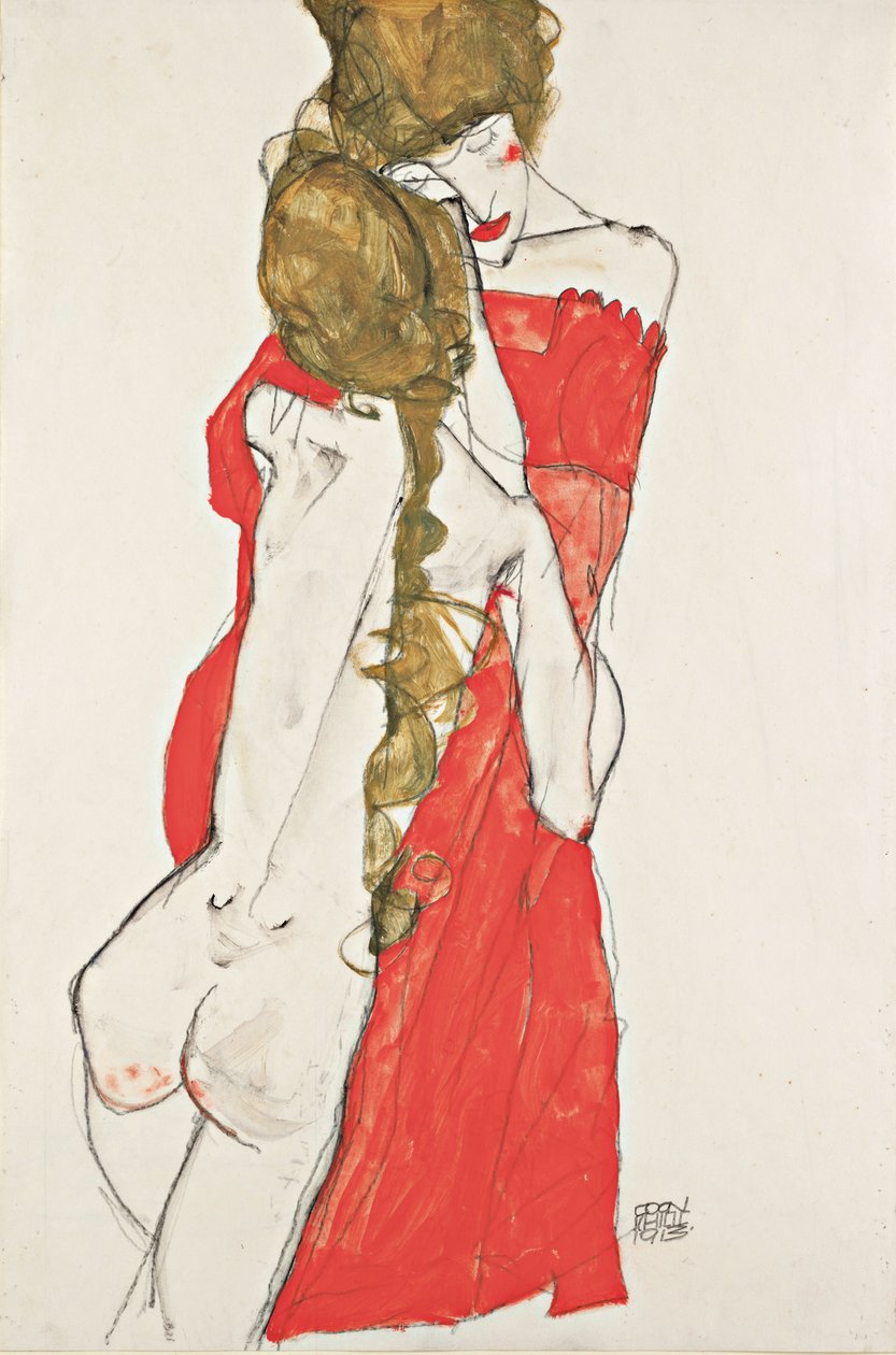 Mother and Daughter by Egon Schiele