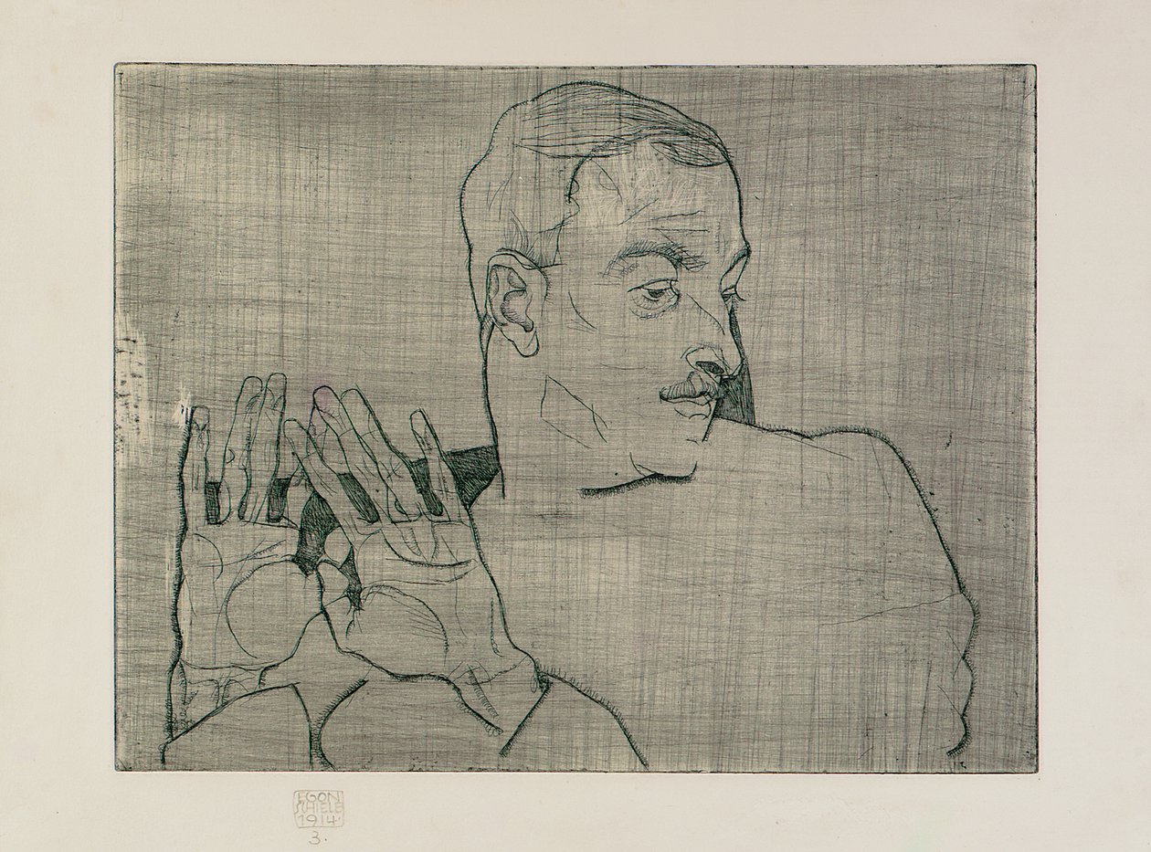 Portrait of Arthur Roessler by Egon Schiele