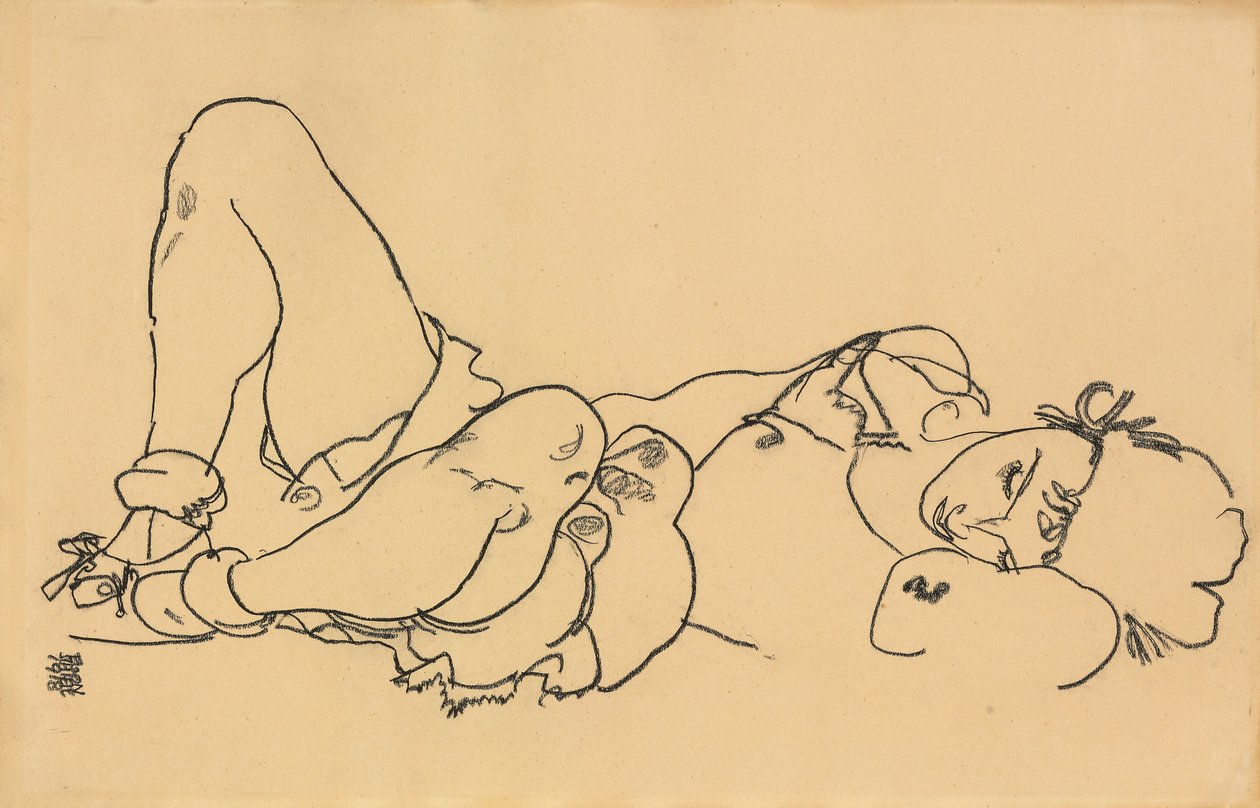 Reclining Woman by Egon Schiele