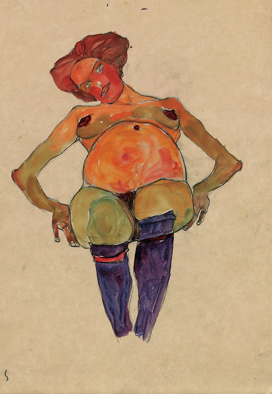 Seated Pregnant Woman by Egon Schiele