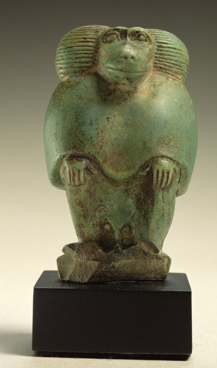 Seated baboon, Late Period by Egyptian 26th Dynasty