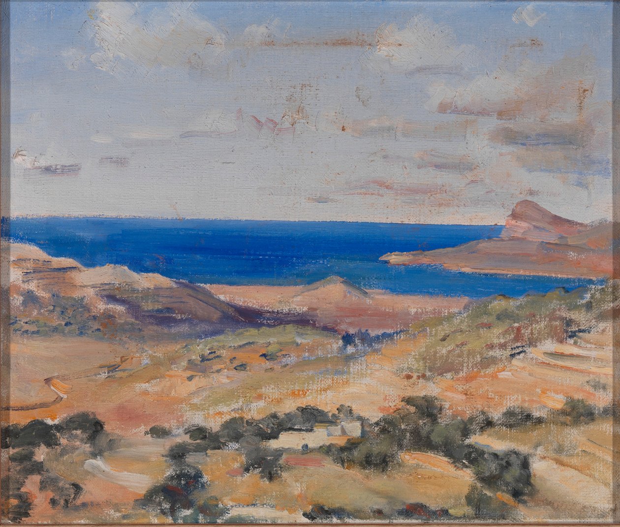 Shore with Blue Sea by Eleanor Harris
