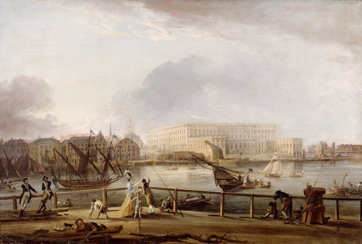 View of Stockholm Palace from Blasieholmen by Elias Martin