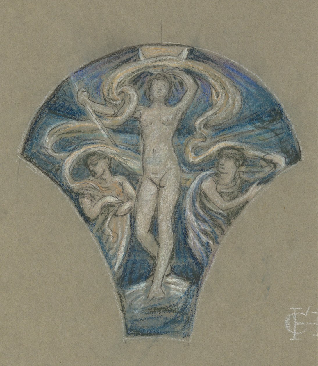 Study for Luna by Elihu Vedder