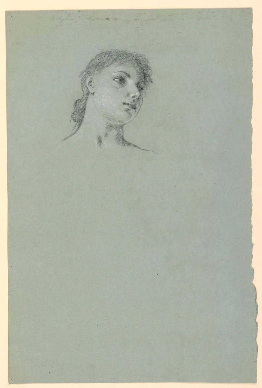 Study of a Girl by Elihu Vedder