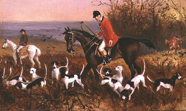 Hunting Scene from Pardon Hall, Essex by Elisabeth Arkwright