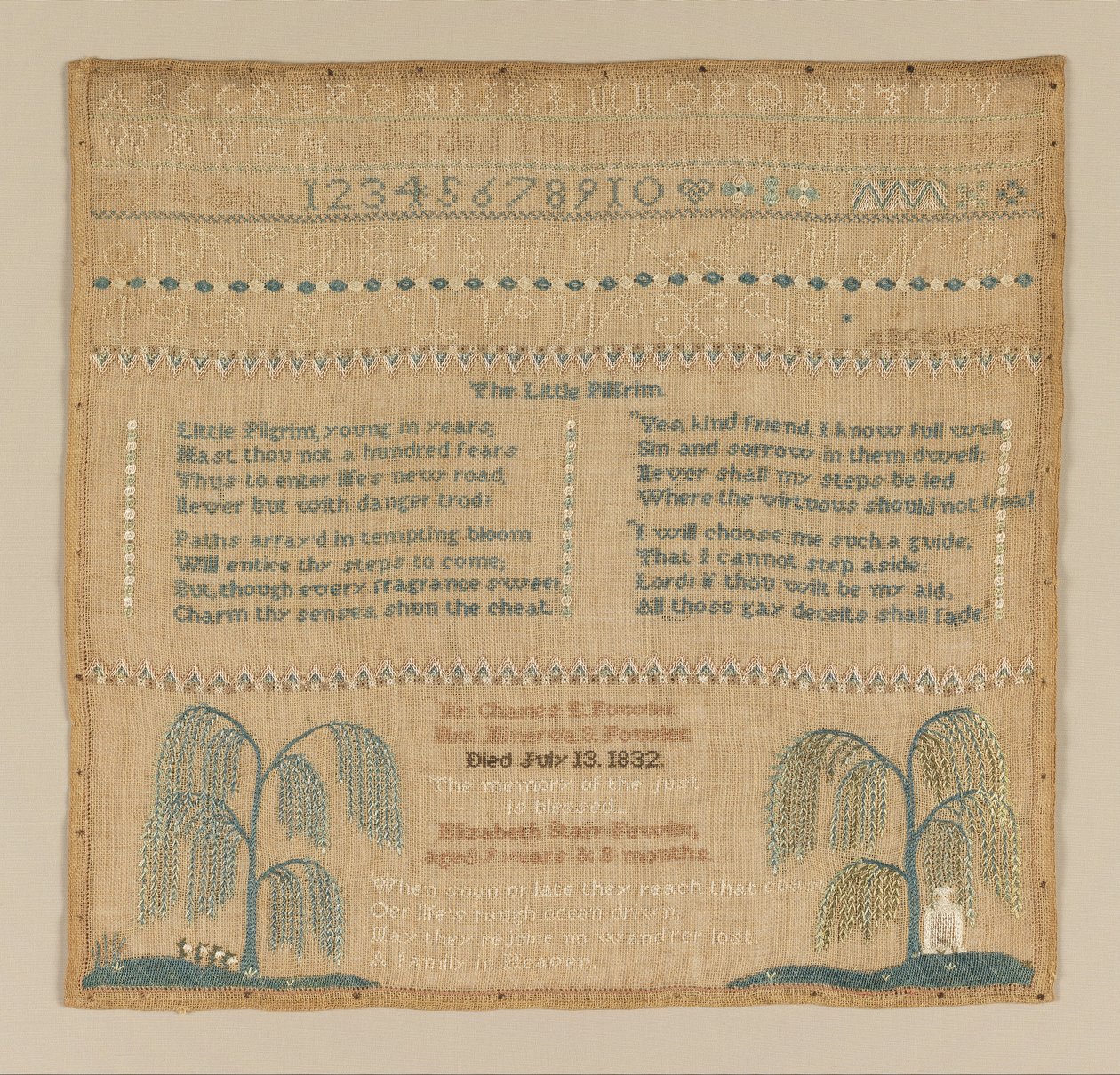 Sampler by Elizabeth Starr Fowler