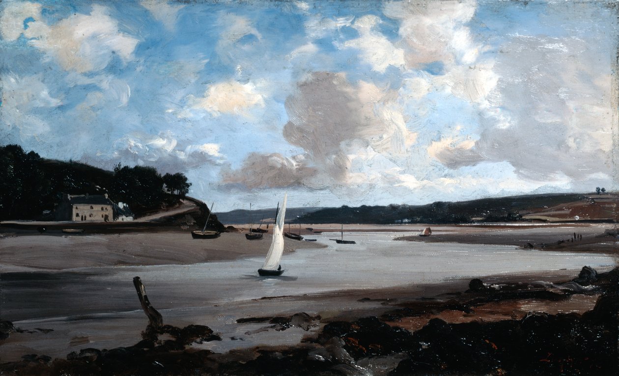 The River at Half Tide by Emmanuel Lansyer