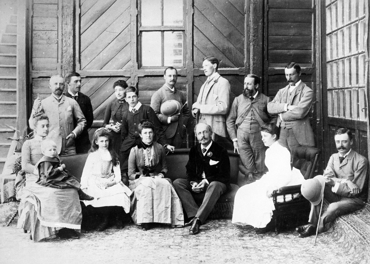 Lord and Lady Dufferin and Group at the Viceregal Lodge, Shimla by English Photographer