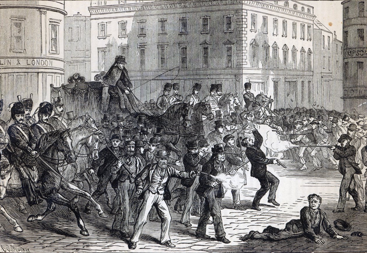 A Belfast Riot by English School