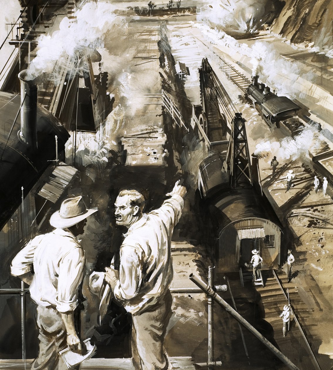 G. W. Goethals Directs the Building of the Panama Canal by English School