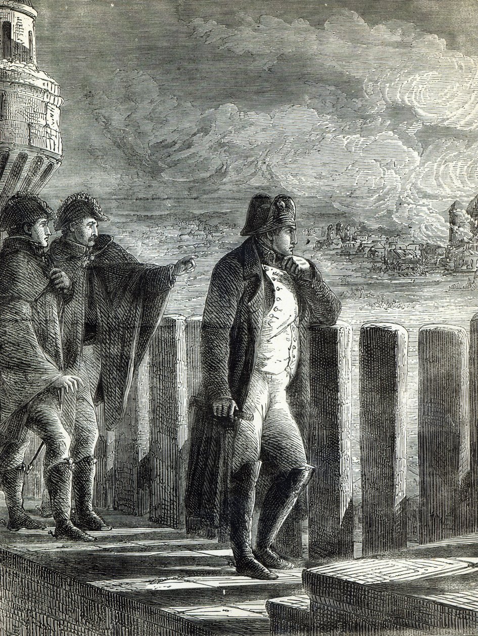 Napoleon Watching the Fire of Moscow in 1812 by English School