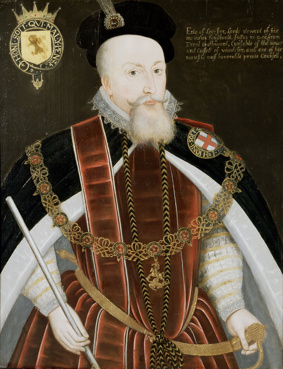 Portrait of Robert Dudley (1532-88) Earl of Leicester by English School