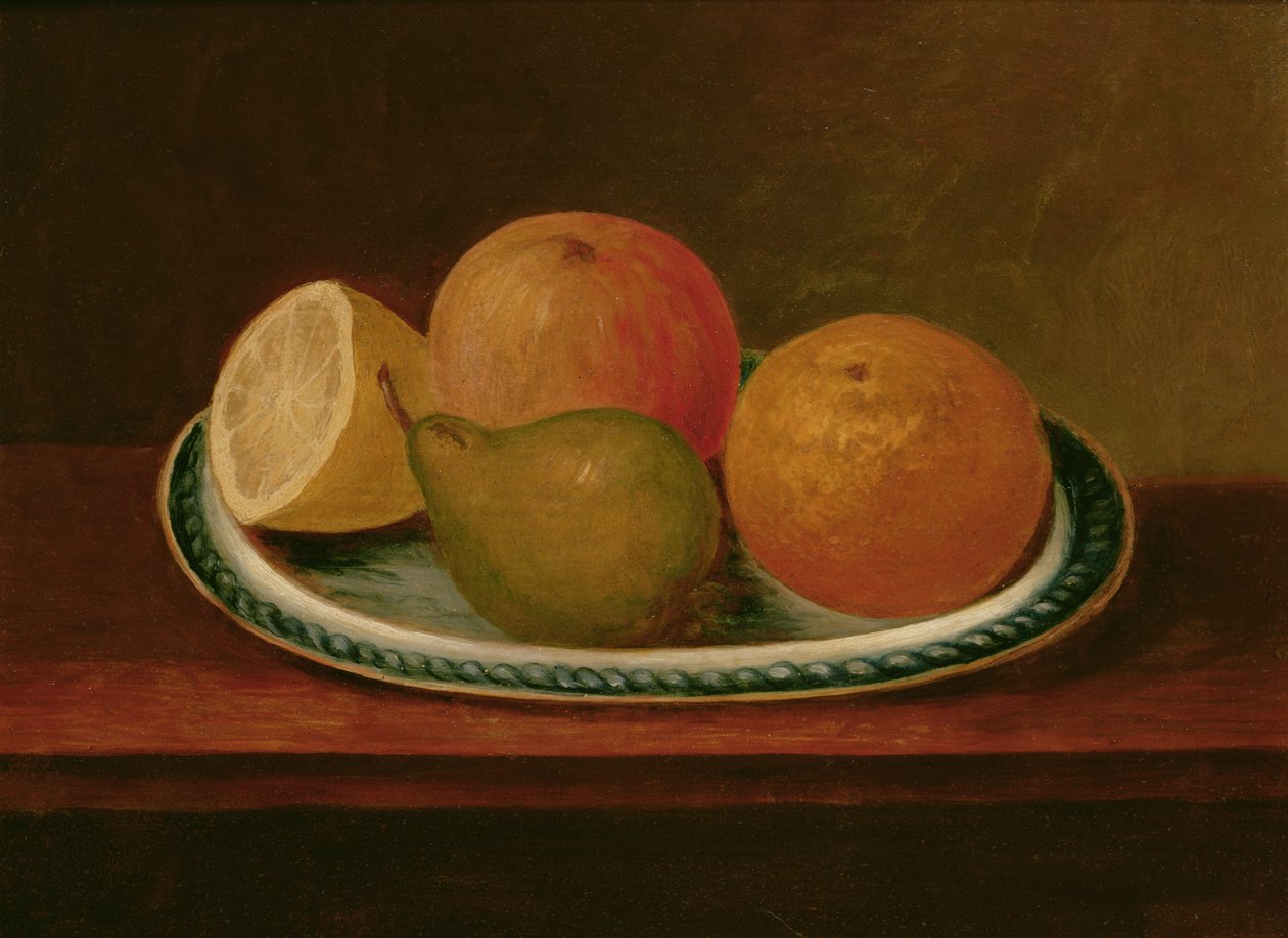 Still Life of Fruit on a Platter by English School