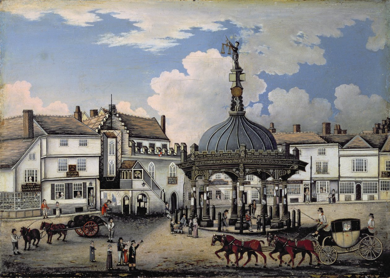 The Cornhill, Ipswich, c.1800 by English School