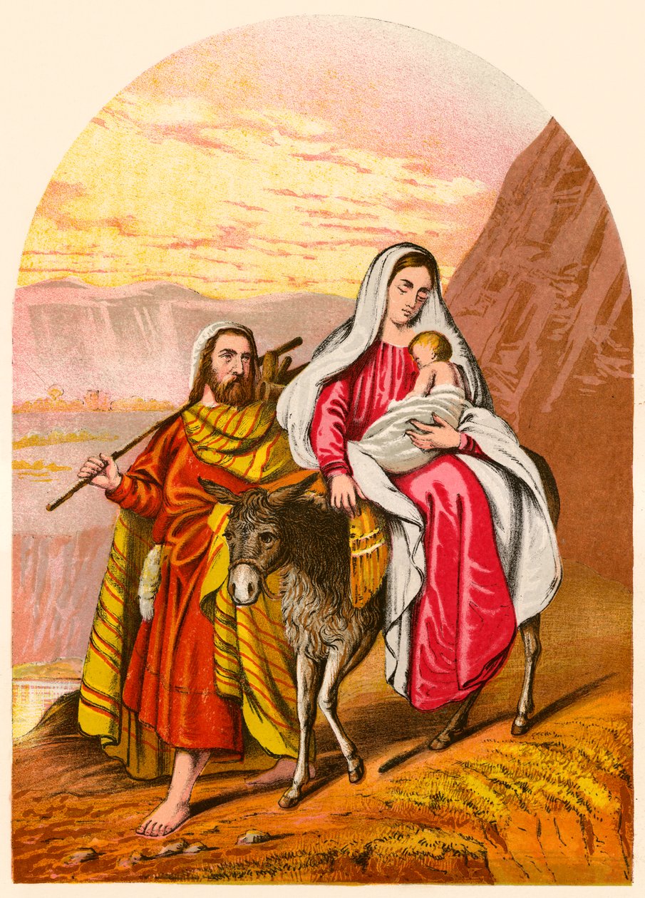 The Flight into Egypt by English School