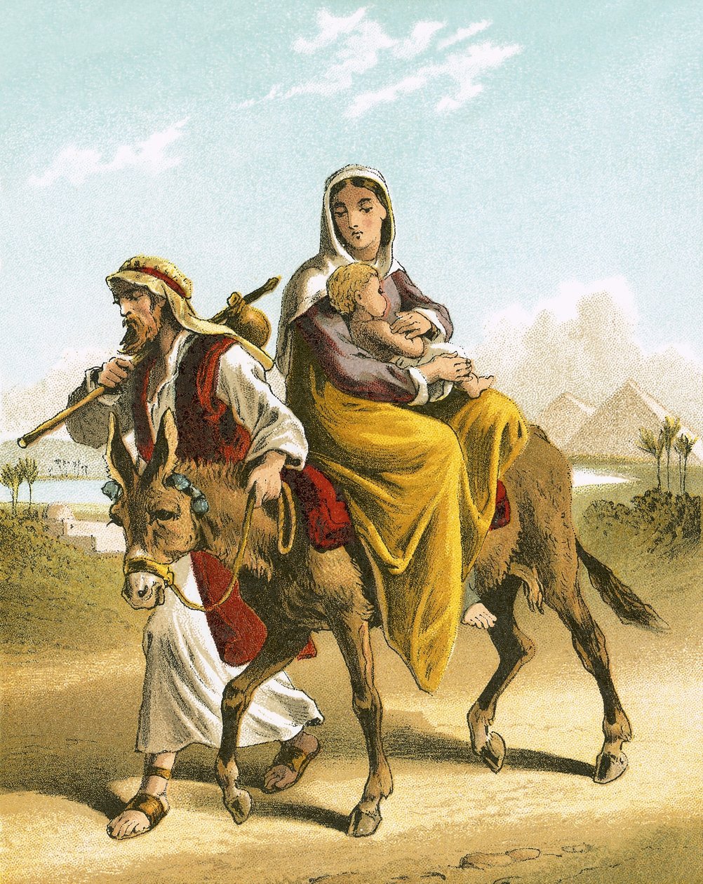 The Flight into Egypt by English School