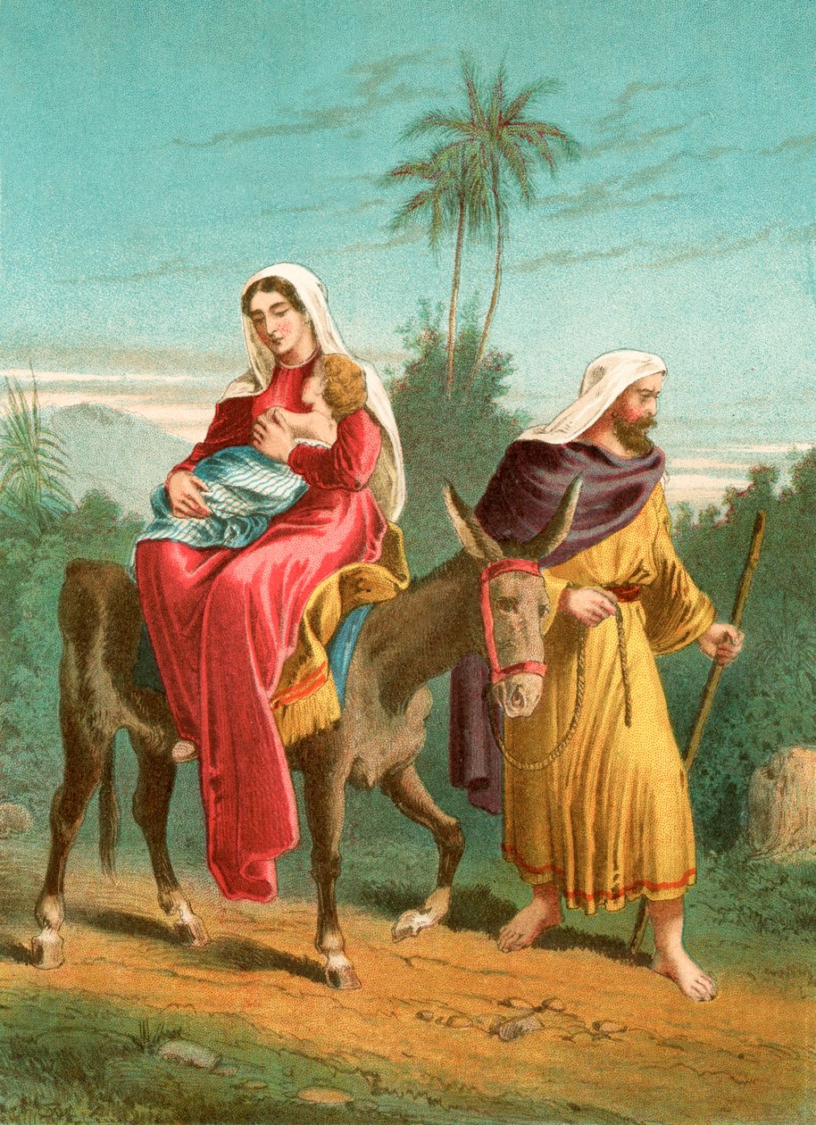 The flight into Egypt by English School