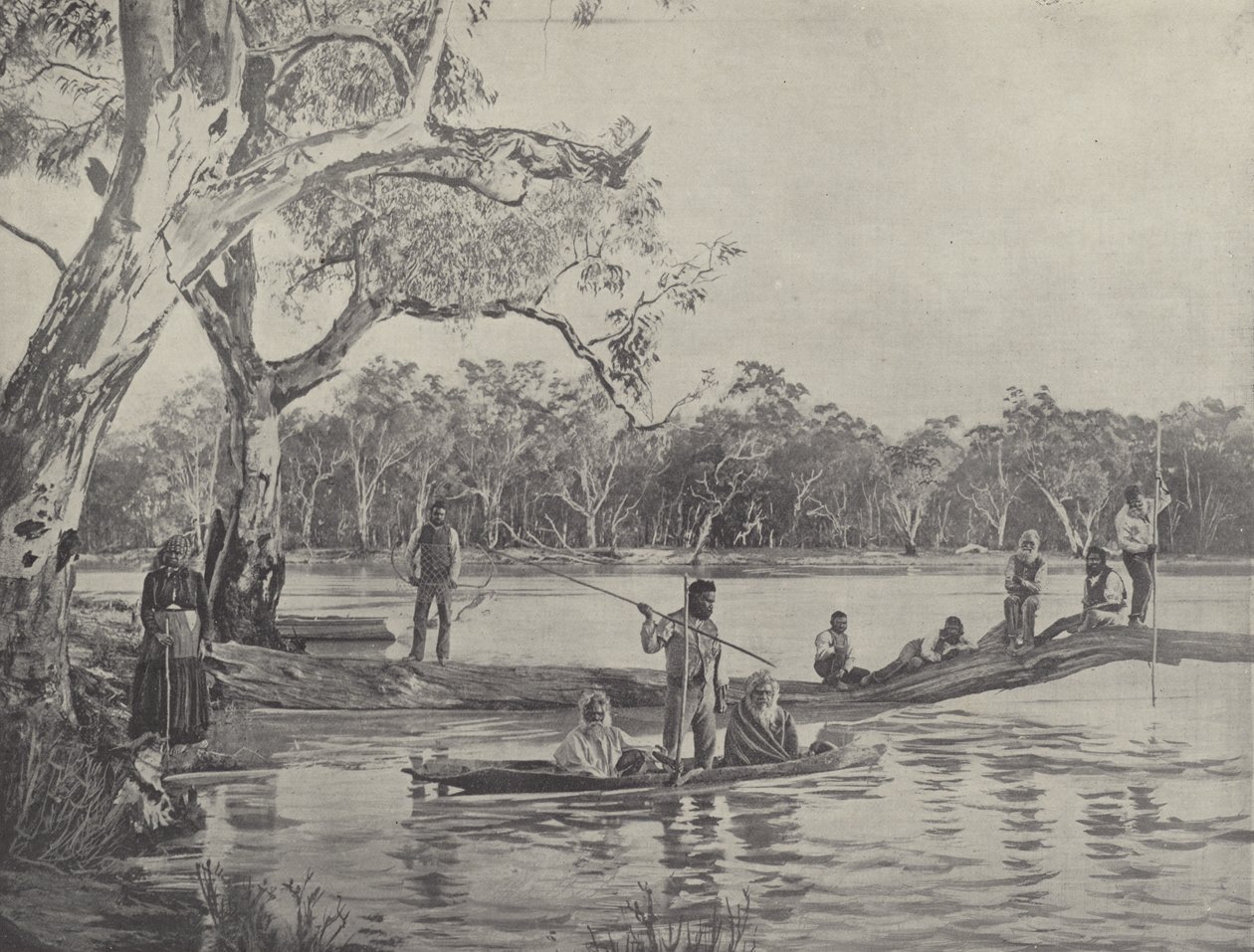 Australian Natives Fishing by English Photographer