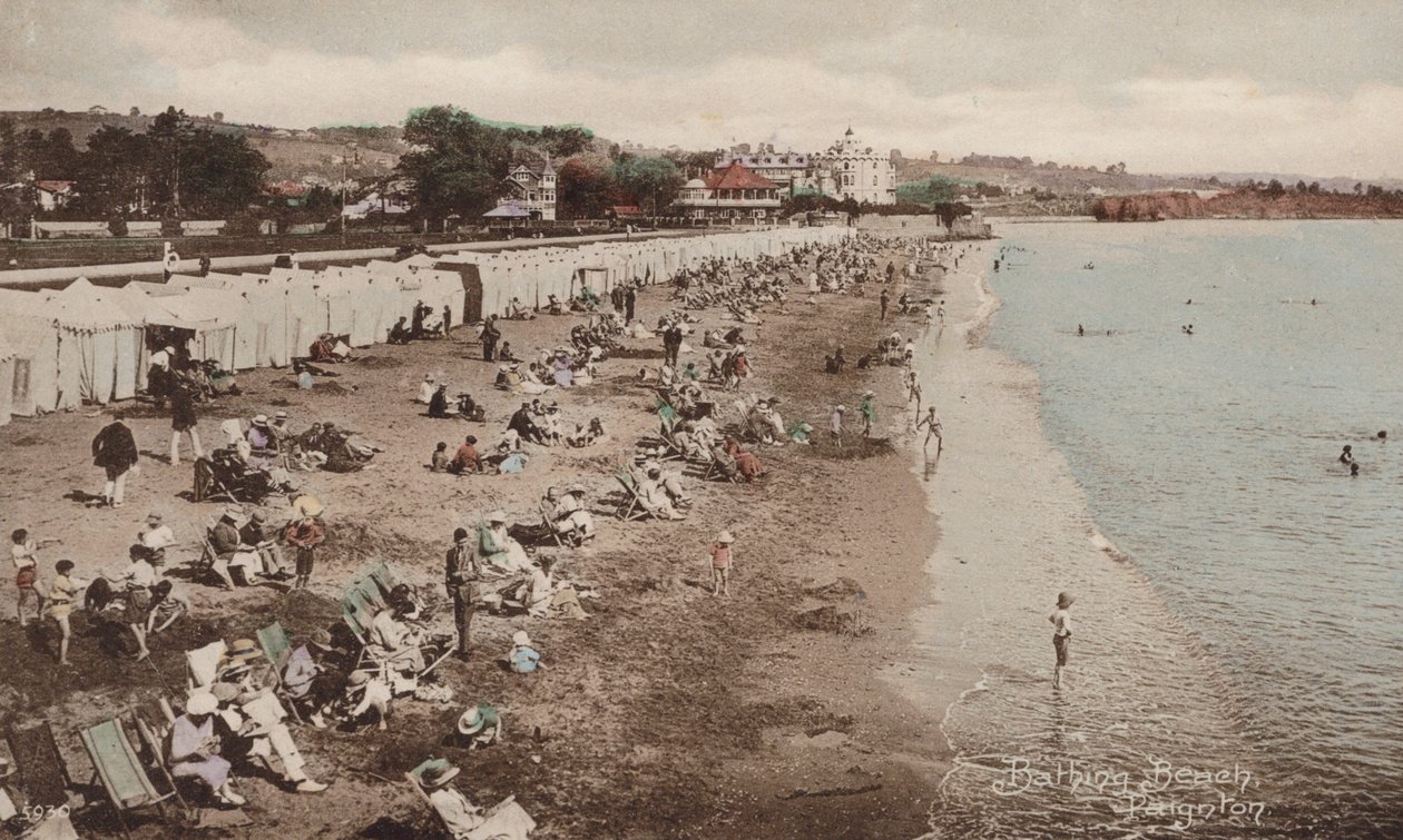 Bathing Beach, Paignton by English Photographer