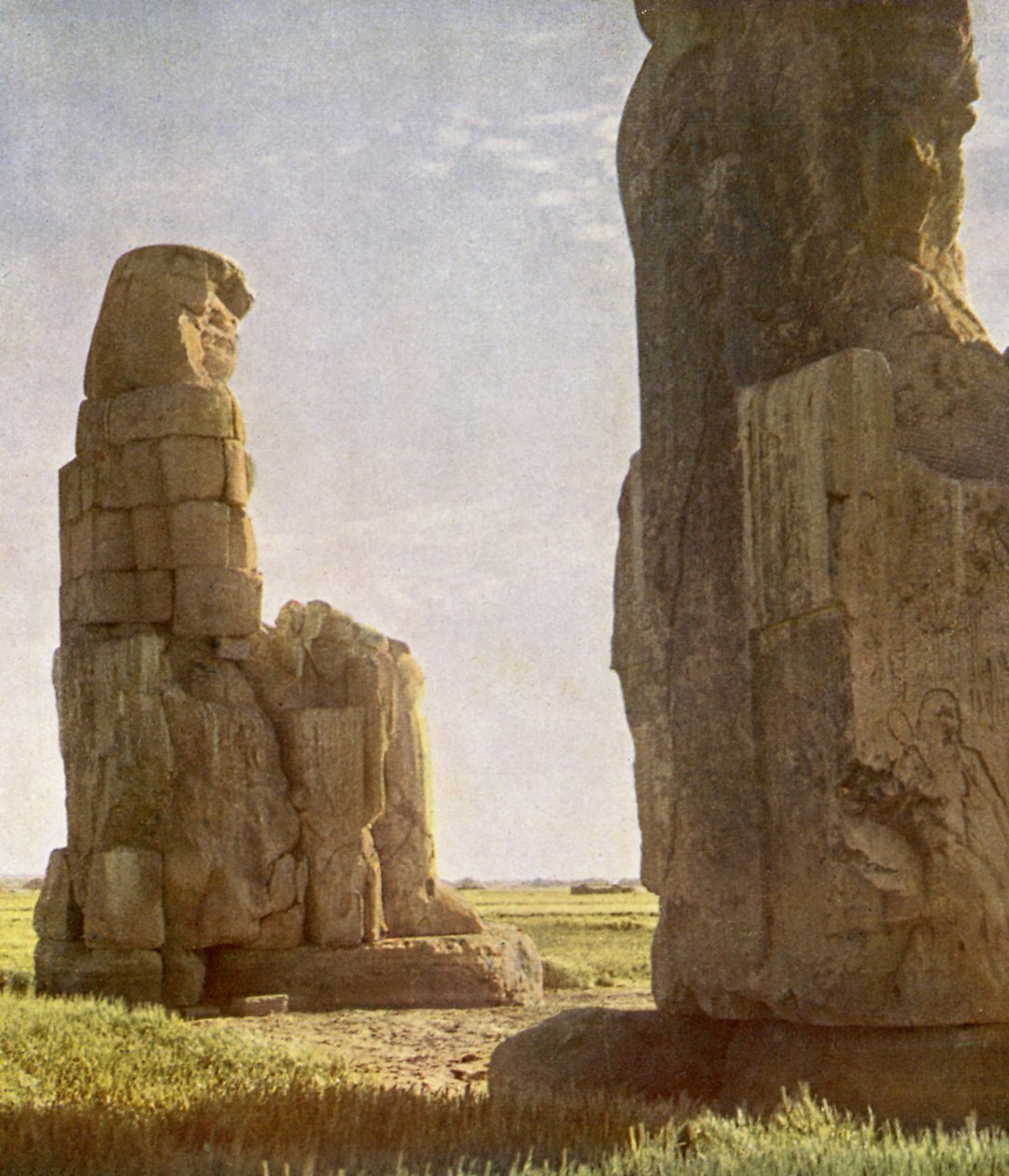 Colossi of Memnon at Daybreak by English Photographer