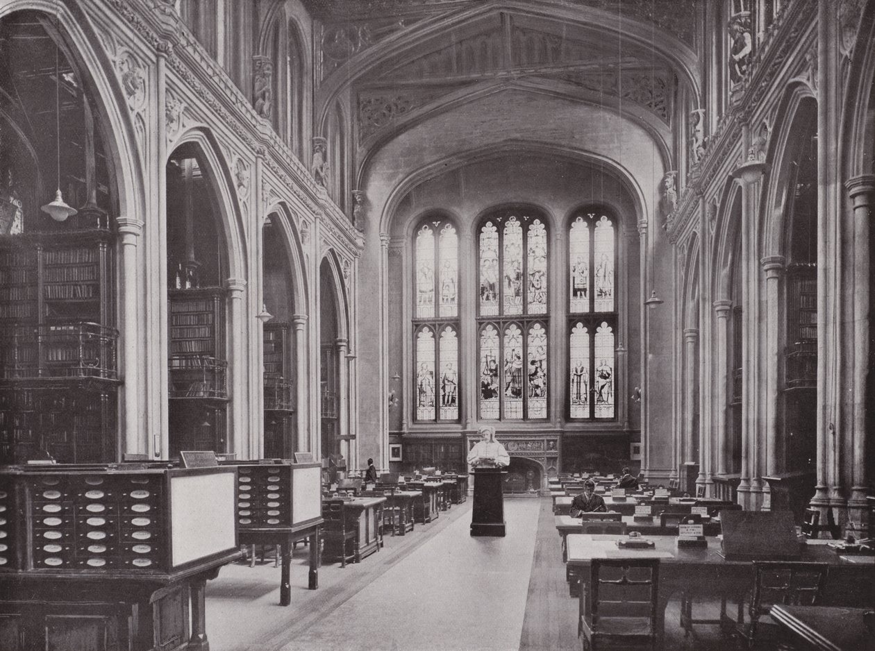 Guildhall Library, with Bust of Chaucer by English Photographer