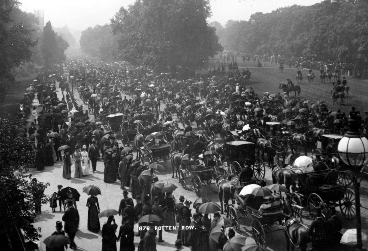 Rotten Row in Hyde Park, London, c.1890 by English Photographer