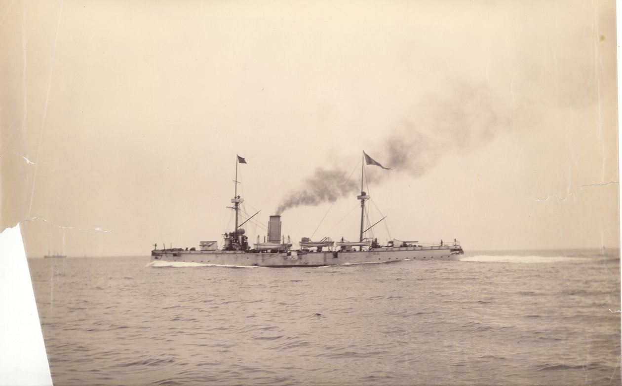 The Chih Yuan at sea, c.1886 by English Photographer