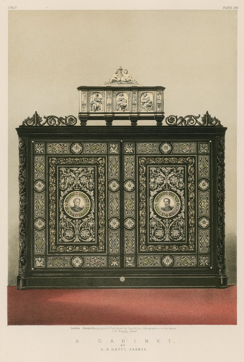 A Cabinet by G B Gatti, Faenza by English School