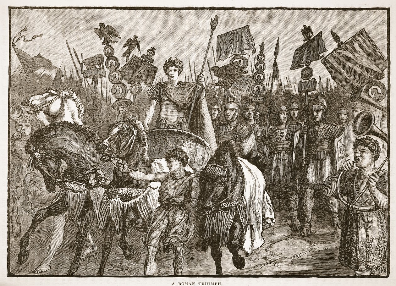 A Roman Triumph by English School