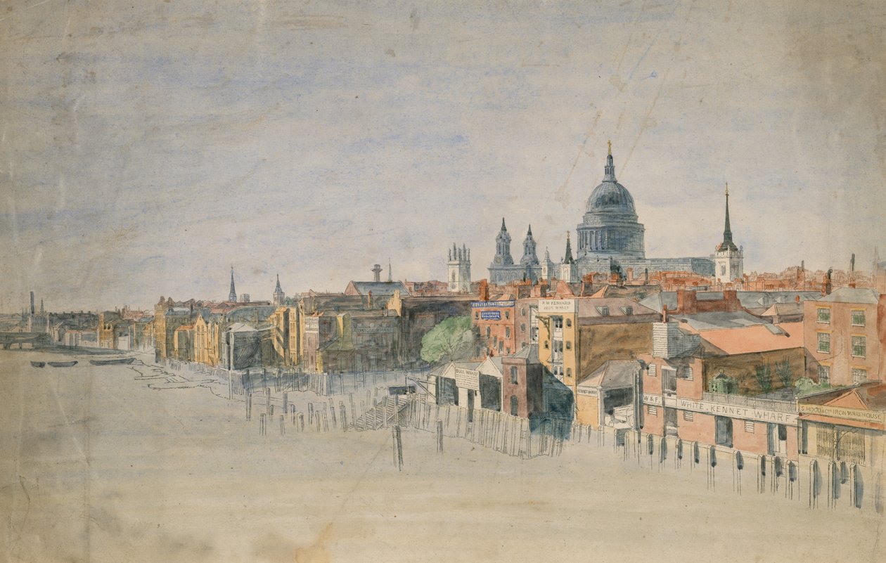 A View of the River Thames, London by English School