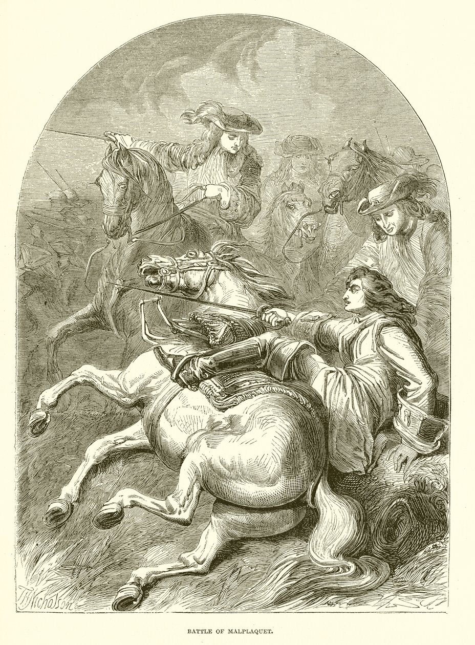 Battle of Malplaquet by English School