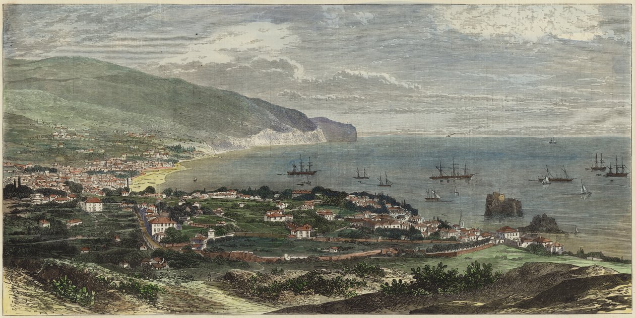 Bay and Town of Funchal by English School