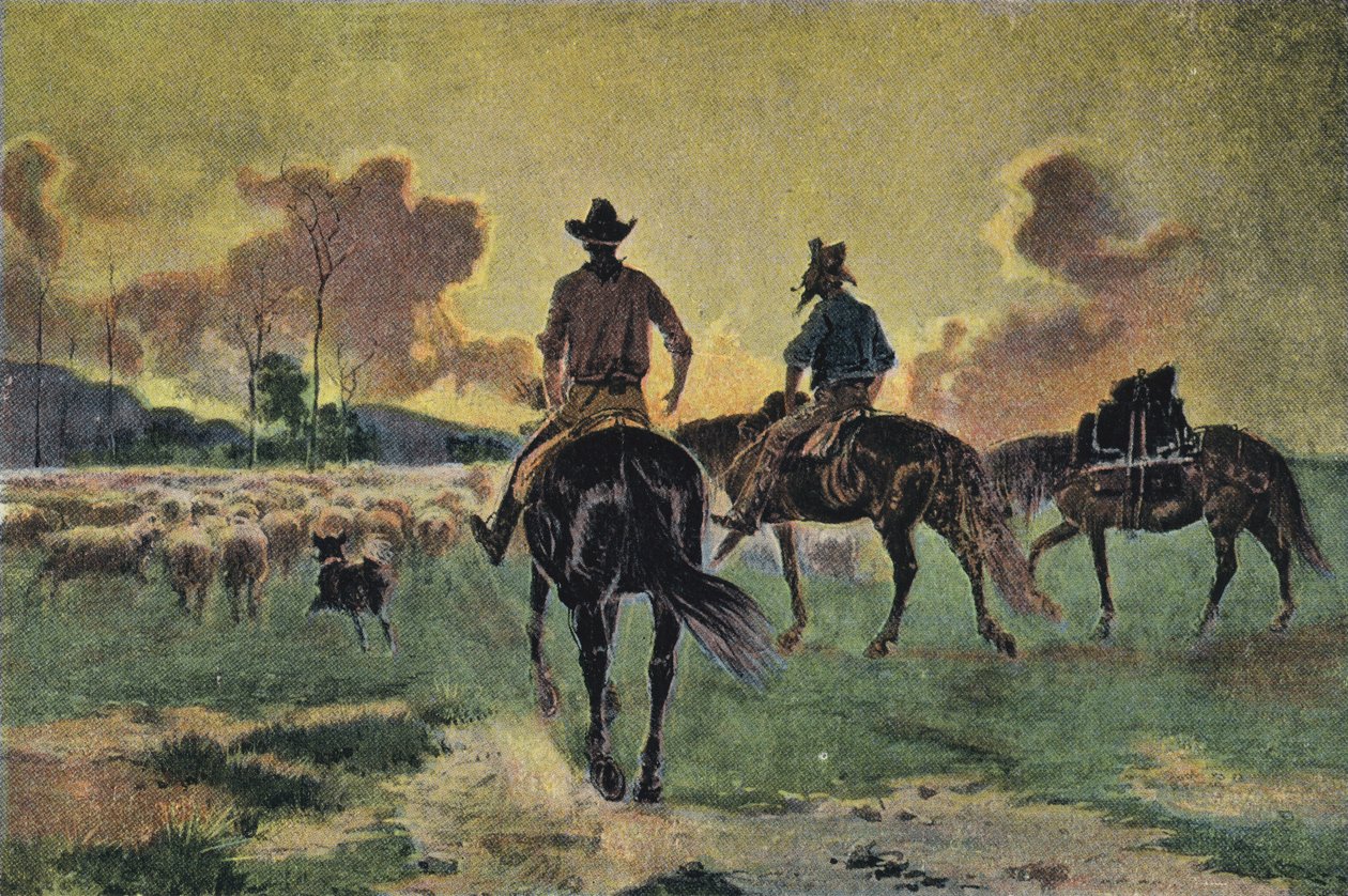 Bringing Home the Sheep by English School