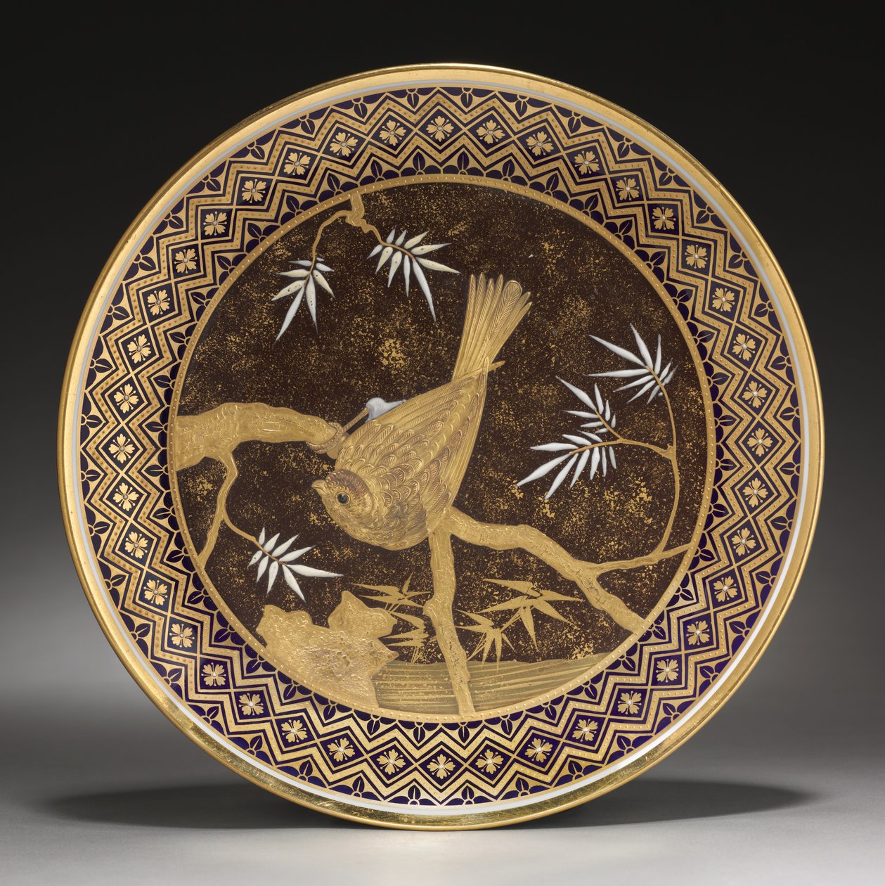 Cabinet plate, 1883 by English School