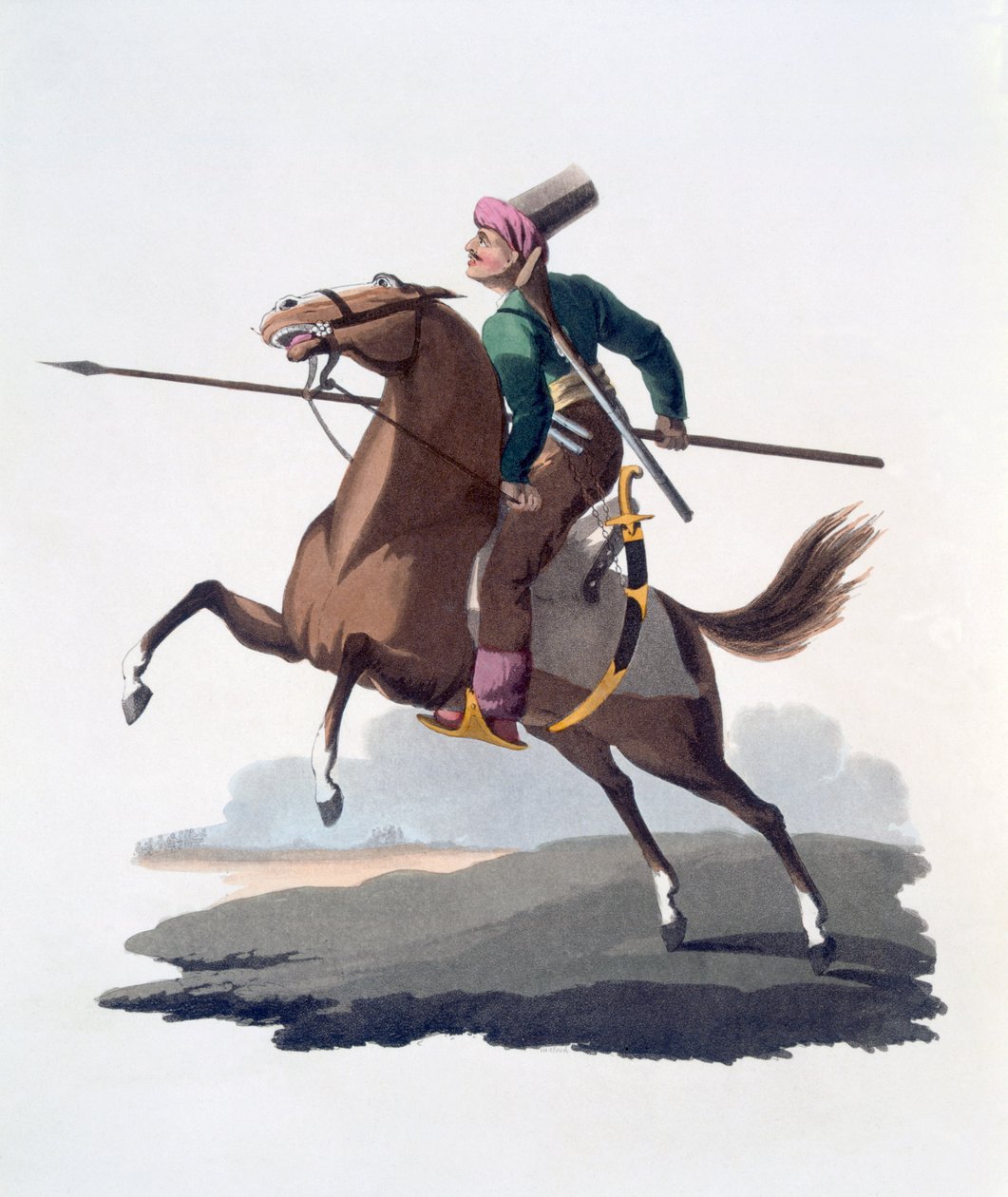 Cavalry man, 1818 by English School
