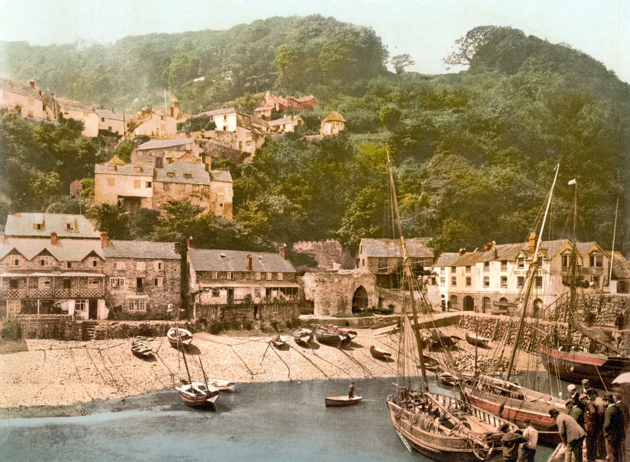 Clovelly Harbour by English School