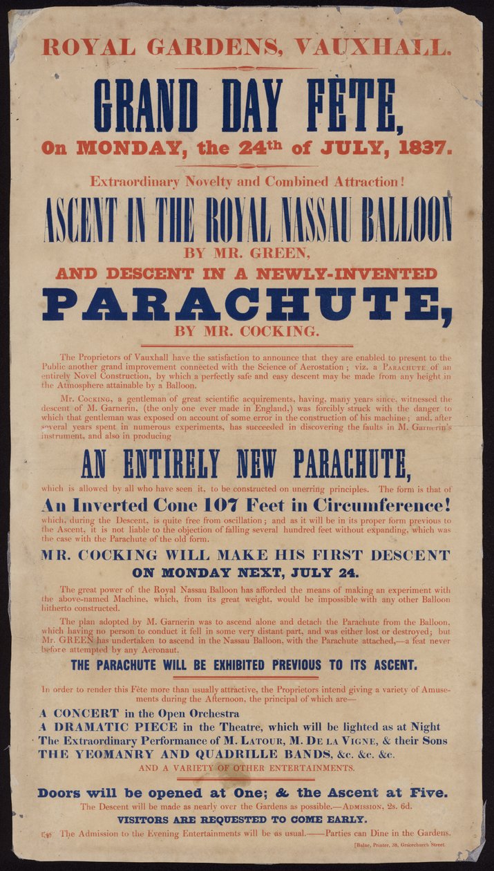 Cockings Fatal Parachute Jump by English School