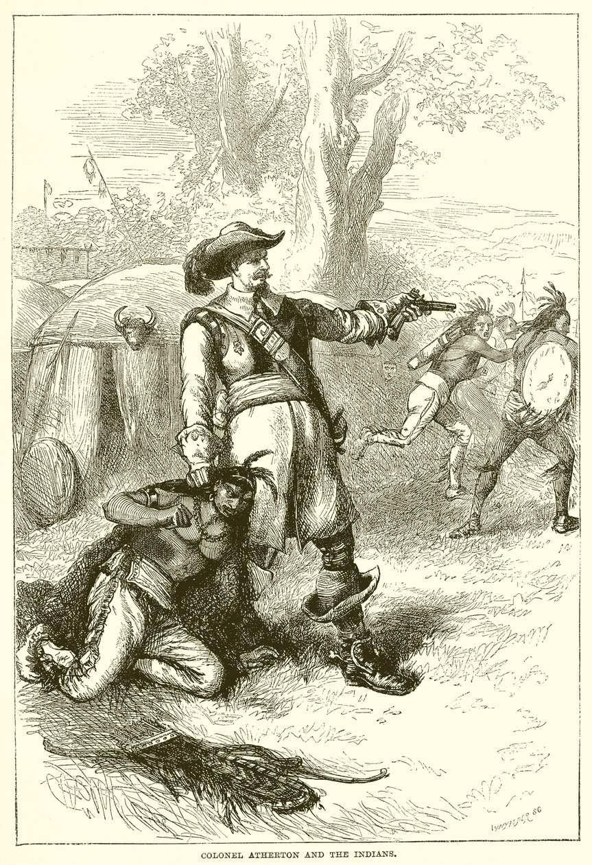 Colonel Atherton and the Indians by English School