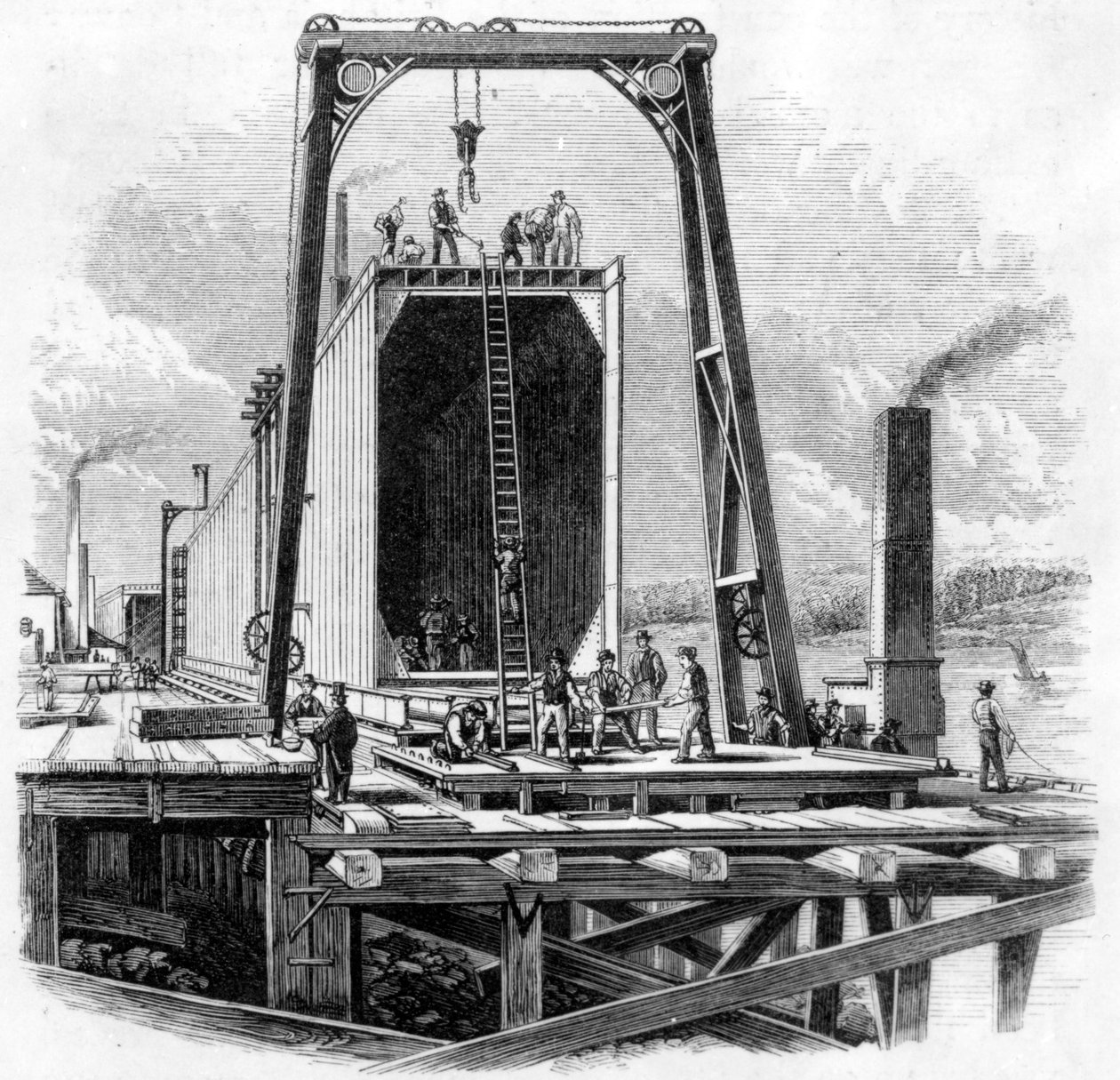 Construction of the Tubes, 19th Century by English School