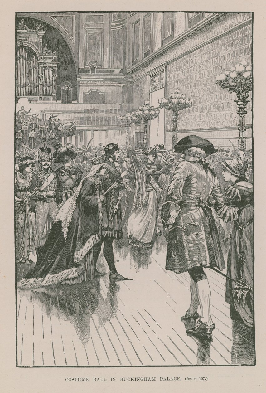 Costume Ball in Buckingham Palace by English School