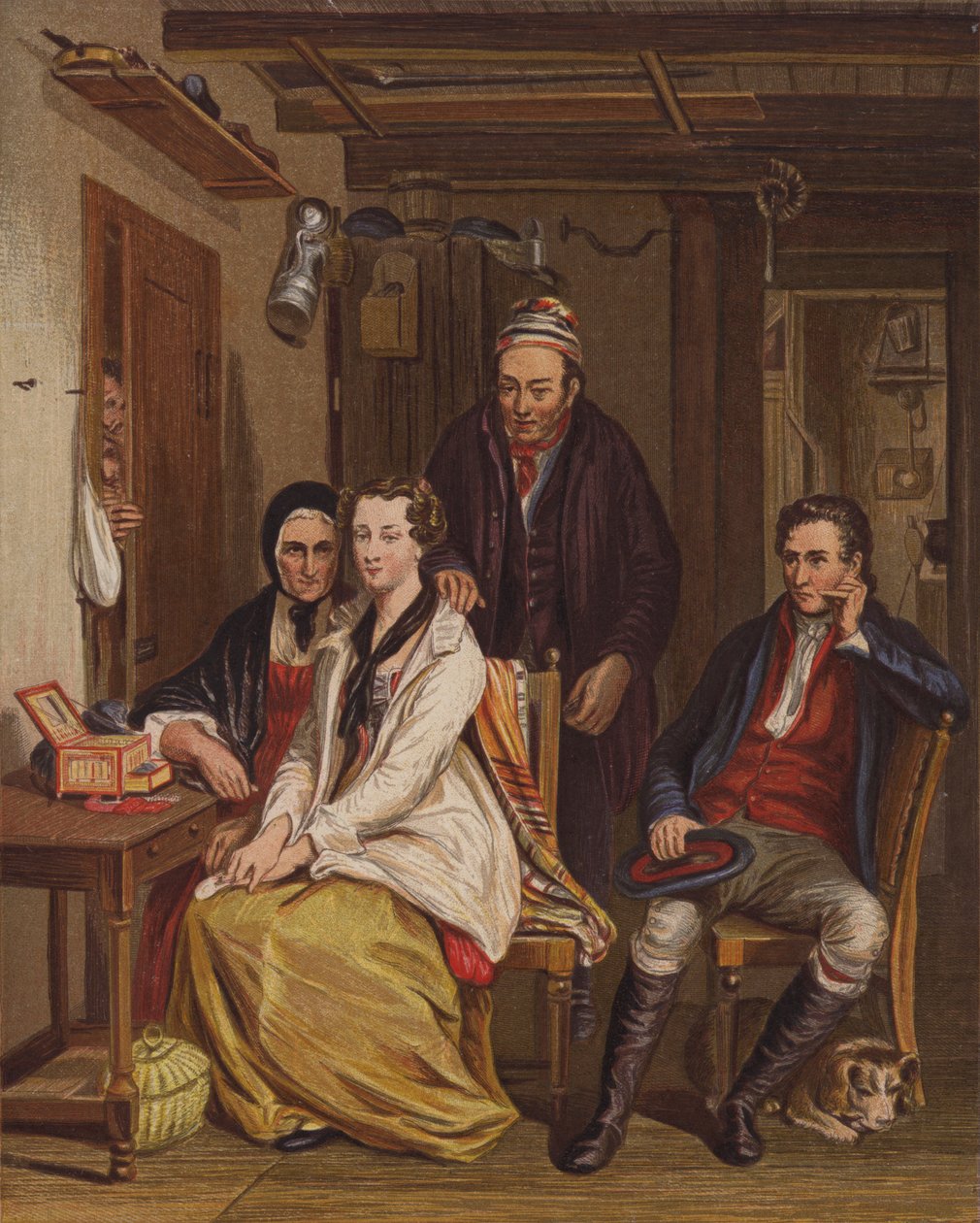 Family at home by English School