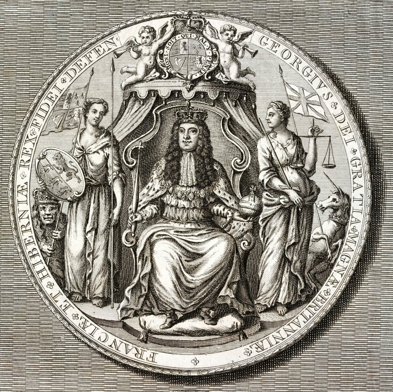 Great Seal of King George I by English School