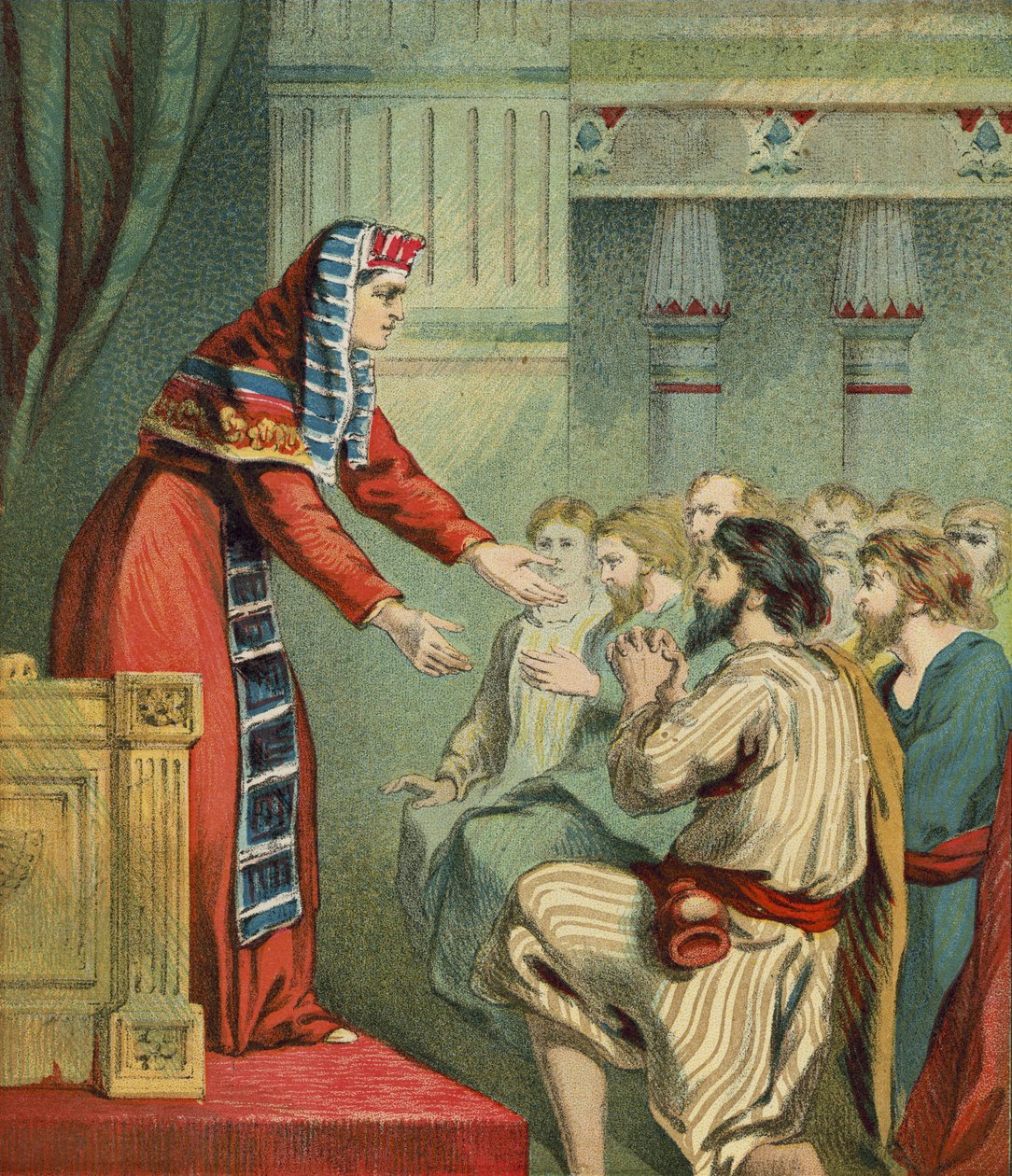 Joseph Receiving His Brothers in Egypt by English School